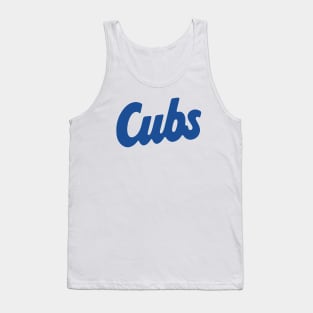 Cubs on Retro 80's Syle Tank Top